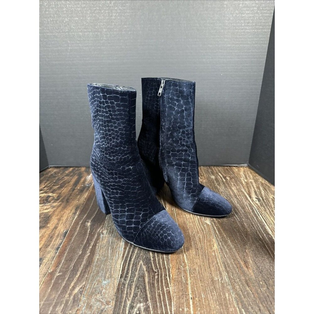 ASH ANKLE BOOTIES Blue Baby VELVET CODE FLORA Sz40
